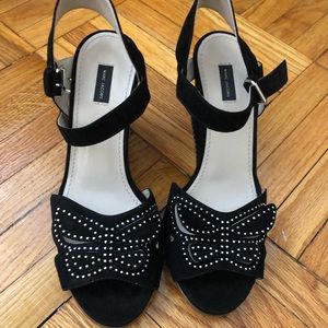 New Marc Jacobs Black Suede Wedge